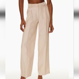 High-waisted linen blend CK Trousers size 4